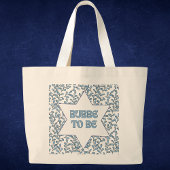 "Bubbe to Be" Grappig Nieuwe Oma Modern Joods Scha Grote Tote Bag