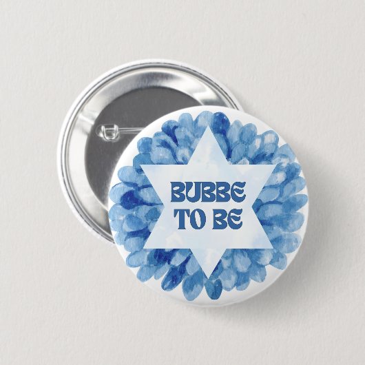 'Bubbe to Be' Grappige Nieuwe Joodse Oma Waterverf Ronde Button 5,7 Cm (Voorkant /achterkant)