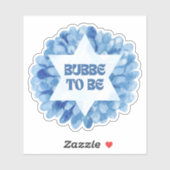 'Bubbe to Be' Grappige Nieuwe Joodse Oma Waterverf Sticker (Vel)