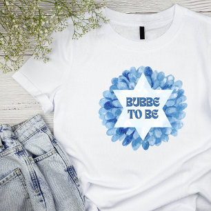 'Bubbe to Be' Grappige Nieuwe Joodse Oma Waterverf T-shirt