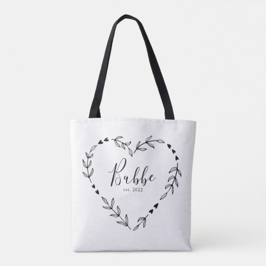 Bubbe Year Est. Tote Bag (Achterkant)
