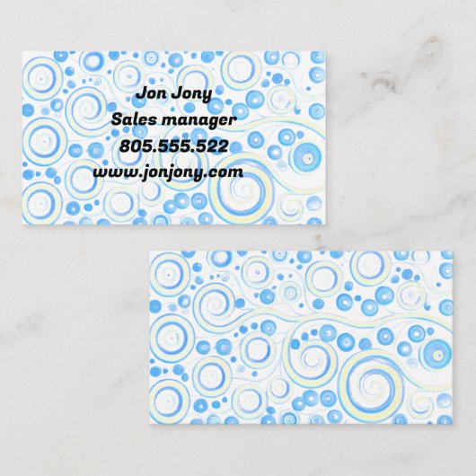 bubbel afbeelding visitekaartje (Voorkant / Achterkant)