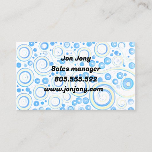 bubbel afbeelding visitekaartje (Voorkant)