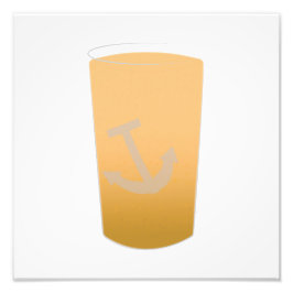 Bubbel afdrukken van bier foto afdruk