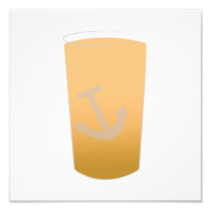 Bubbel afdrukken van bier foto afdruk