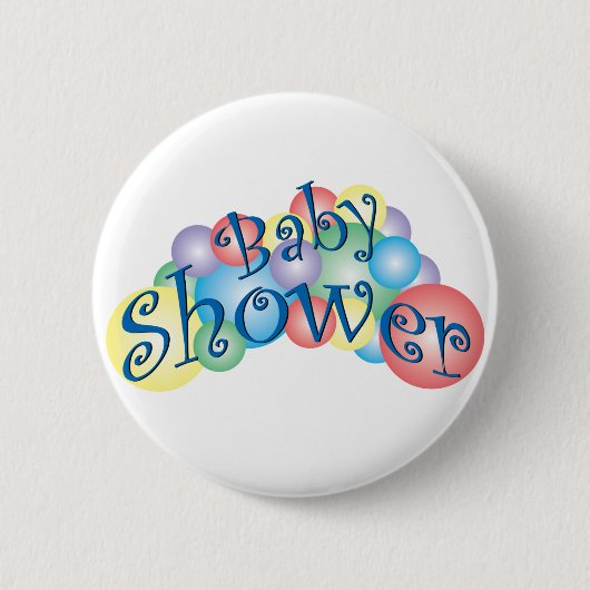 Bubbel Baby shower Ronde Button 5,7 Cm (Voorkant)