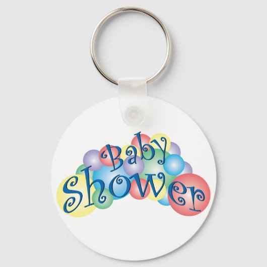 Bubbel Baby shower Sleutelhanger (Voorkant)
