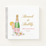 Bubbel Champagne Bridal Brunch Guestbook Notitieboek<br><div class="desc">Bubely Champagne Bridal Brunch Guestbook Voeg aangepaste tekst aan de achterzijde toe om alle aanvullende informatie te verstrekken die nodig is voor uw gasten.</div>