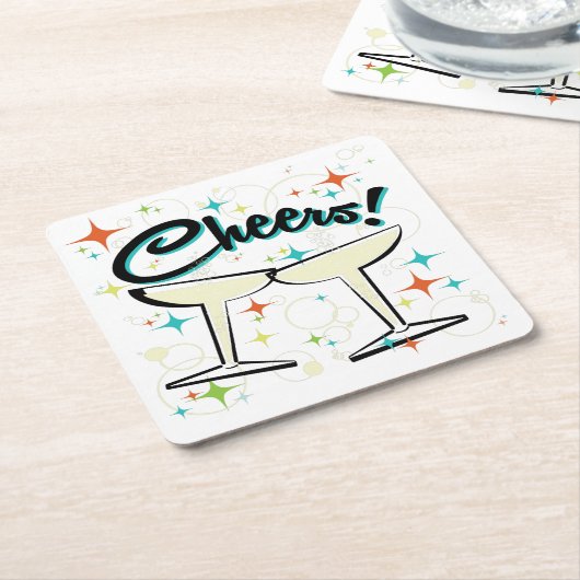 Bubbel een Go! Kartonnen Onderzetters (Schuin)