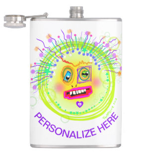 Bubbel Glimlach Meemogie Emoji Kunst Heupfles
