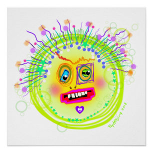 Bubbel Glimlach Meemogie Emoji Kunst Perfect Poster