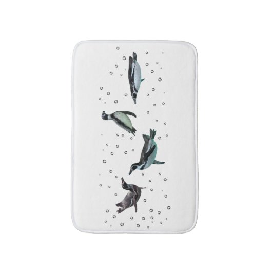 Bubbel Penguins Bath Mat (Voorkant Verticaal)