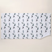 Bubbel Perguins Beach Towel (kies kleur) Strandlaken (Voorkant)