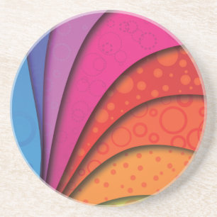 Bubbel regenboog zandsteen onderzetter