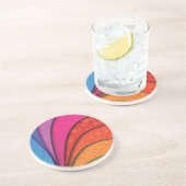 Bubbel regenboog zandsteen onderzetter (Zijkant)