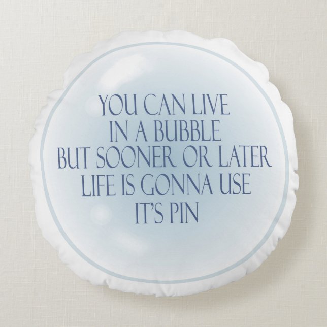 bubbel rond gooi kussen (Voorkant)