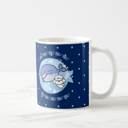 Bubbel zwemt met walvis koffiemok (Rechts)