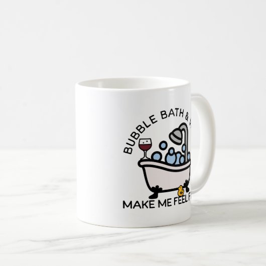 Bubbelbad en wijn koffiemok (Voorkant rechts)