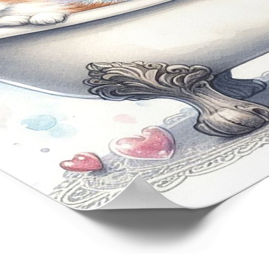 bubbelbad kat poster (Hoek)