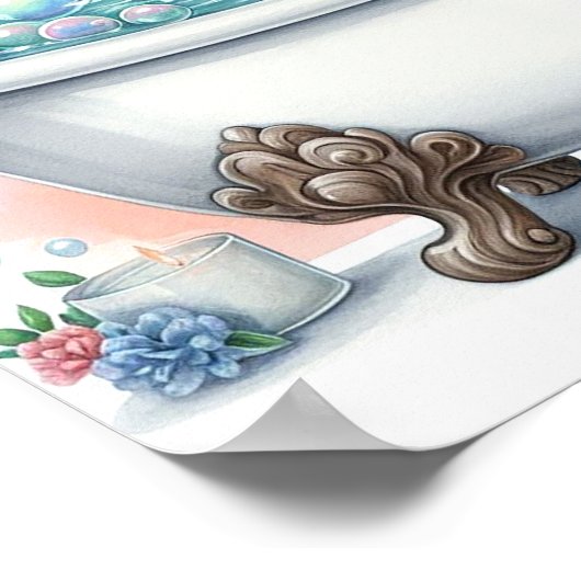 bubbelbad nijlpaard poster (Hoek)