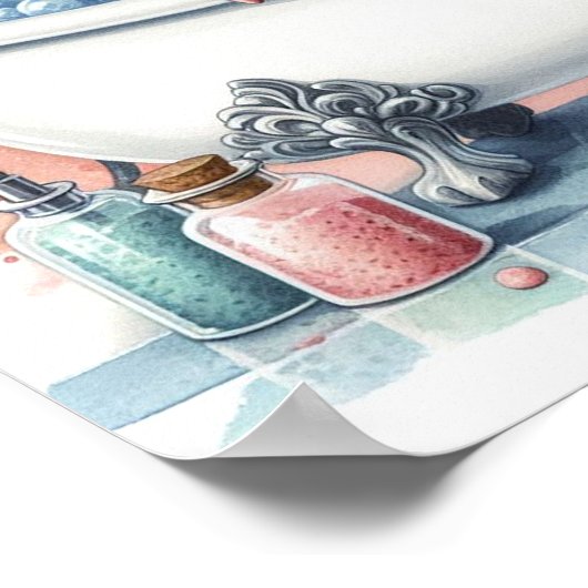 bubbelbad varken poster (Hoek)