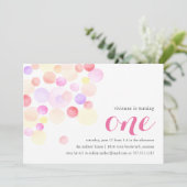 bubbelig | Waterverf eerste uitnodiging van de dag (Staand voorkant)