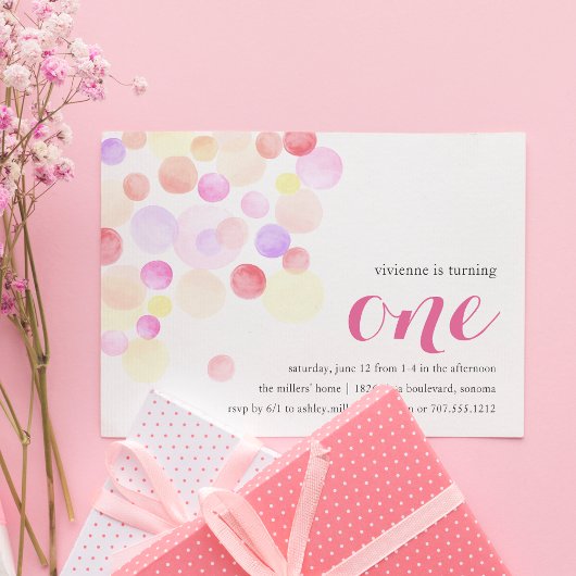 bubbelig | Waterverf eerste uitnodiging van de dag