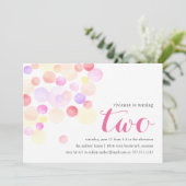 bubbelig | Waterverf Tweede uitnodiging (Staand voorkant)