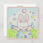 bubbelkonijnse uitnodiging (Voorkant / Achterkant)