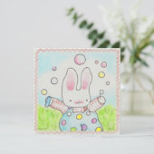 bubbelkonijnse uitnodiging (Staand voorkant)