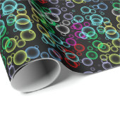 bubbelpatroon 02.b Black BG Cadeaupapier (Rol Hoek)