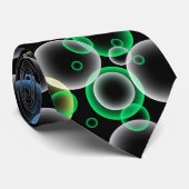 bubbelpatroon 02.b Black BG Stropdas (Opgerold)