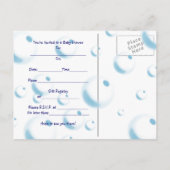 Bubbels Baby Douche Uitnodigingen (Achterkant)