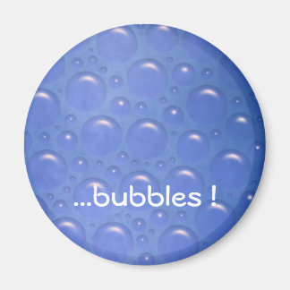 Bubbels Blauwe Magneet Rond