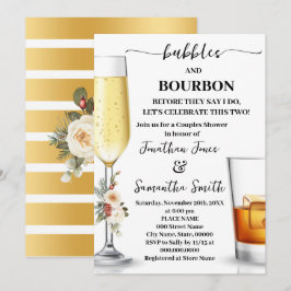 Bubbels & Bourbon voor ik een Winter Bruiloftsdouc Kaart