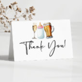 Bubbels Brouwen en Luiers ook! Baby Shower Bedankkaart