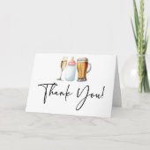 Bubbels Brouwen en Luiers ook! Baby Shower Bedankkaart (Voorkant)
