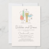 Bubbels Brouwen Koppels Uitnodiging voor Trouwdouc (Voorkant)