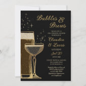 Bubbels Brouwen Koppels Uitnodiging voor Trouwdouc (Voorkant)