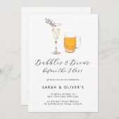 Bubbels & Brouwsels Douche Modern Bier & Champagne Kaart (Voorkant / Achterkant)