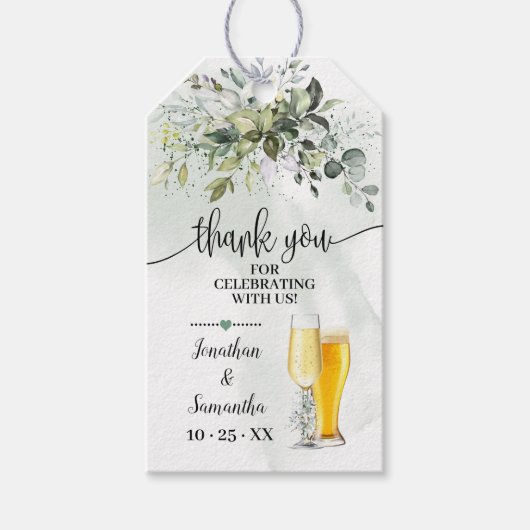 bubbels & brouwsels Eucalyptus succulent gunsttag Cadeaulabel (Voorkant)