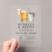 Bubbels & brouwsels Koppels Douche Acryl Uitnodigingen (Insitu (Draagbaar))