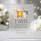 Bubbels & brouwsels Koppels Douche Acryl Uitnodigingen