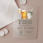 Bubbels & brouwsels Koppels Douche Acryl Uitnodigingen