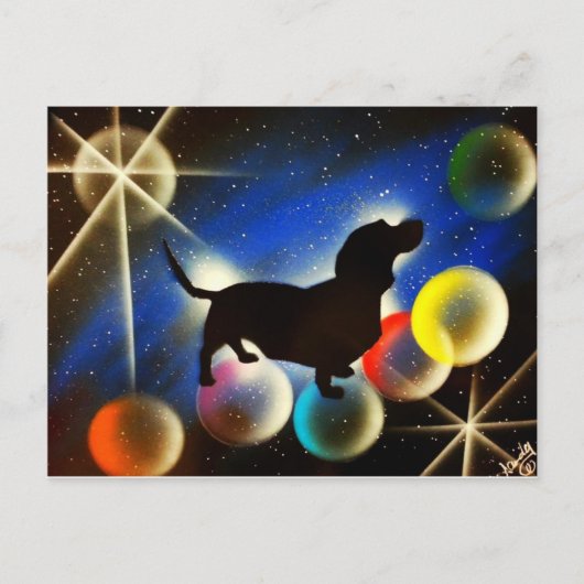 Bubbels de Dachshund Briefkaart (Voorkant)