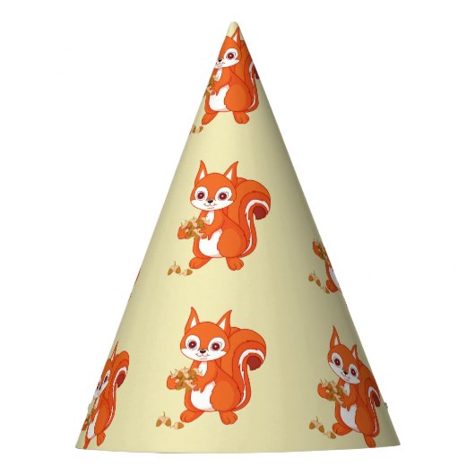Bubbels de Helpvolle eekhoorn Feesthoedjes (Voorkant)