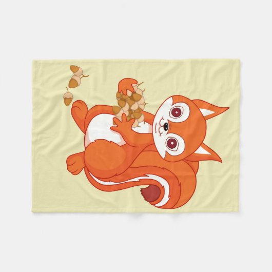 Bubbels de Helpvolle eekhoorn Fleece Deken (Voorkant (Horizontaal))