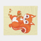 Bubbels de Helpvolle eekhoorn Fleece Deken (Voorkant (Horizontaal))