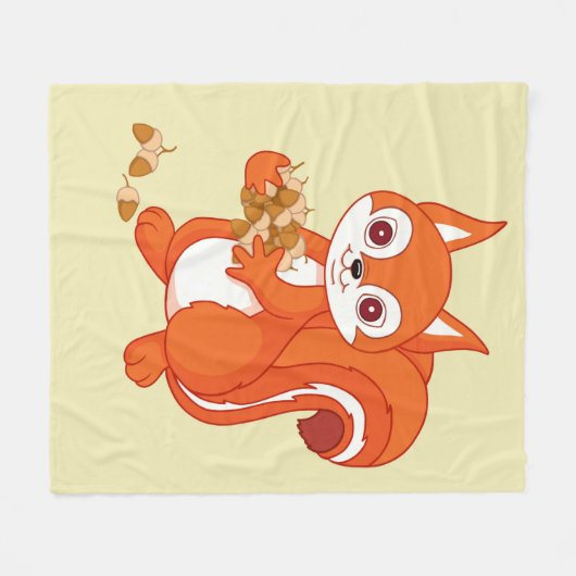 Bubbels de Helpvolle eekhoorn Fleece Deken (Voorkant (Horizontaal))