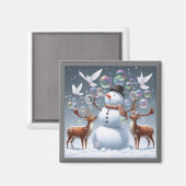 Bubbels de sneeuwmanmagneet magneet (Voorkant / Achterkant)